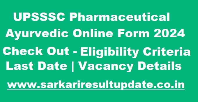 UPSSSC Recruitment 2024